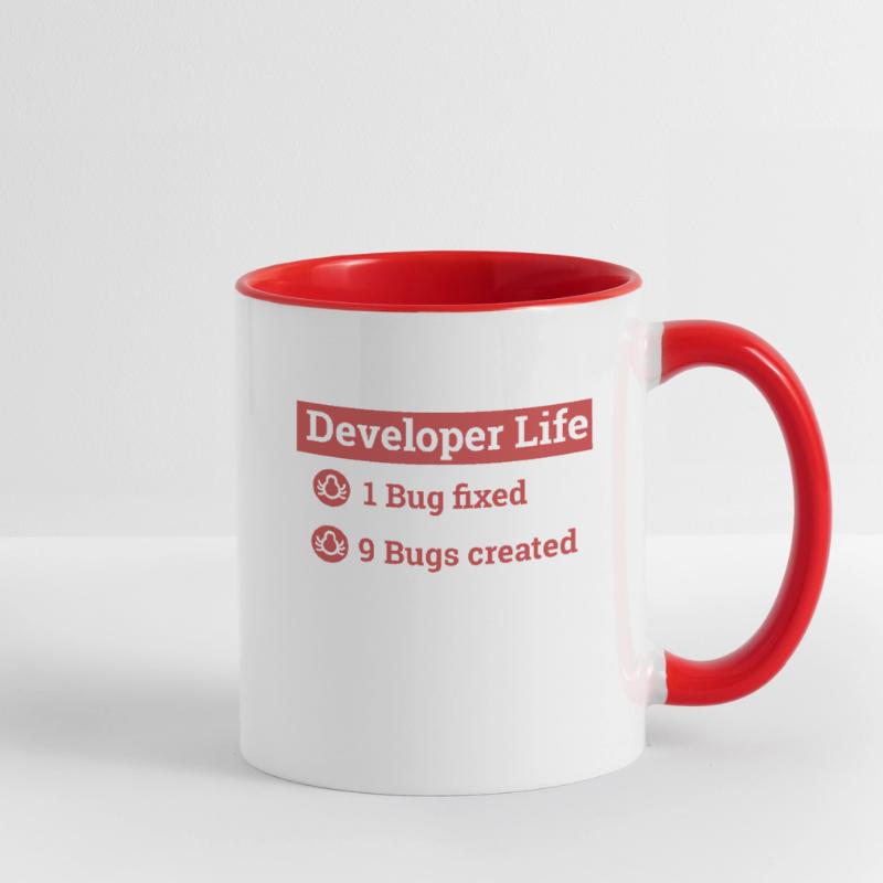 « Developer life » | Programmeur, programmeur Mug contrasté