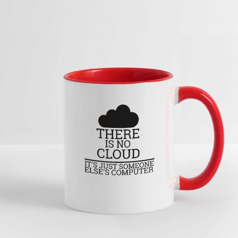 "There is no Cloud" | Informatik, Computer Tasse zweifarbig