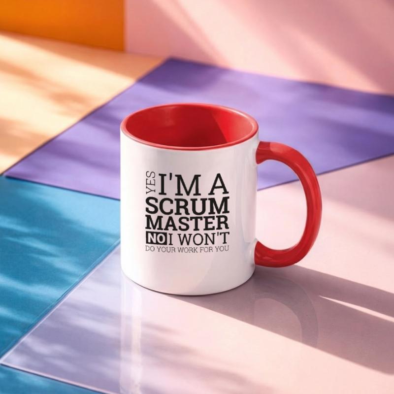 "Scrum Master" | programmer Contrasting Mug