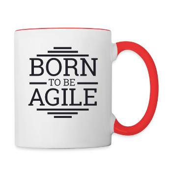 « Scrum Agile » | Scrum Master - Mug contrasté - blanc/rouge - Droite