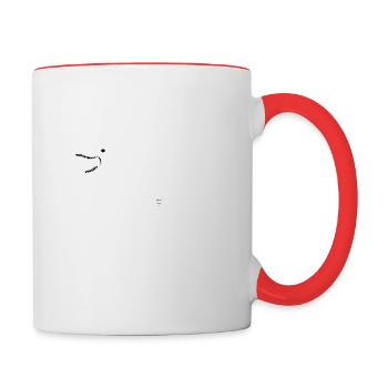 Let's Eat Kids Punctuation Saves Live Dinosaur - Contrasting Mug - white/red - Right