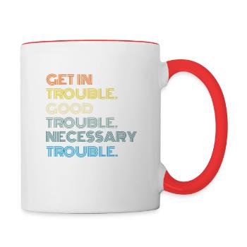 John Lewis Tee Get in Good Necessary Trouble - Tasse zweifarbig - Weiß/Rot - Rechts