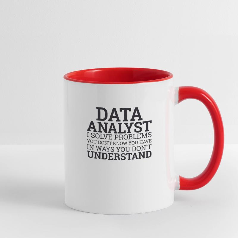 "Data Analyst Solve Problems | Data Scientist" Tasse zweifarbig