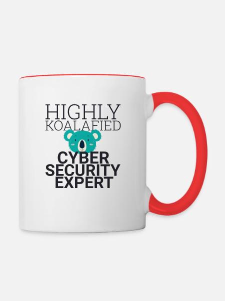 "Cybersecurity Expert Koalafied | Cybersecurity" - Tasse zweifarbig - Weiß/Rot