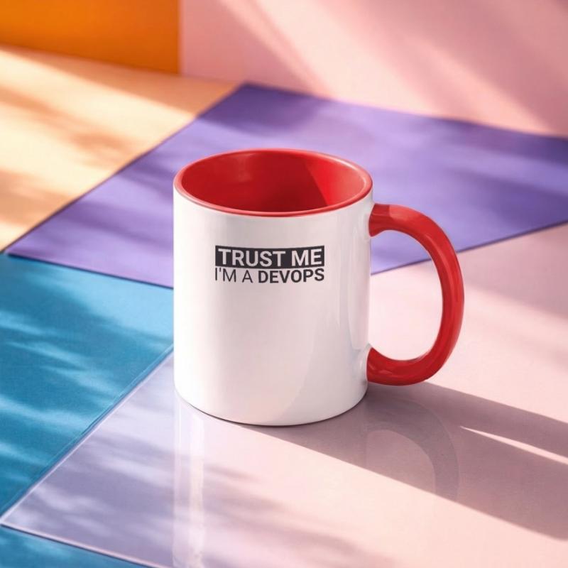 DevOps Trust | Software Development" Contrasting Mug