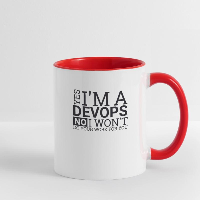 DevOps Work | Software Development" Contrasting Mug