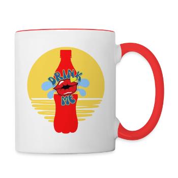 Me series - Drink me - Contrasting Mug - white/red - Right