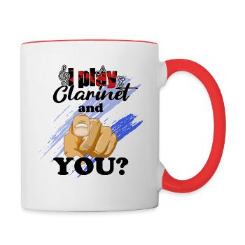 Clarinet i play Clarinet Cool - Contrasting Mug - white/red - Right