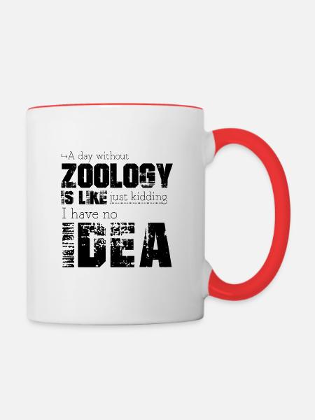 Zoologie - Tasse zweifarbig - Weiß/Rot