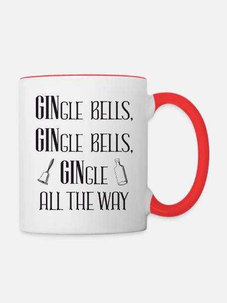 GINgle bells - Tasse zweifarbig - Weiß/Rot