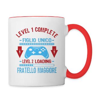 Fratello Maggiore Loading Figlio Unico Complete - Tasse zweifarbig - Weiß/Rot - Rechts