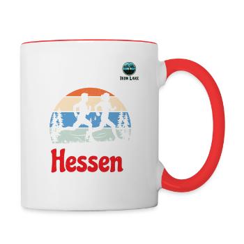 Iron Lake Challenge Hessen D1 - Tasse zweifarbig - Weiß/Rot - Rechts