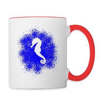 Hippocampe - Mug contrasté - blanc/rouge - Droite
