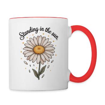 Fleur de Lumière - Mug contrasté - blanc/rouge - Droite