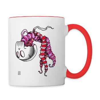 Jellyfish - Contrasting Mug - white/red - Right