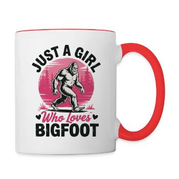 Chemise Bigfoot Fan pour femme avec style - Mug contrasté - blanc/rouge - Droite