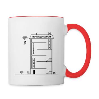 House of wisdom - Contrasting Mug - white/red - Right