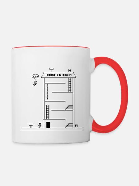 Maison de la sagesse - Mug contrasté - blanc/rouge
