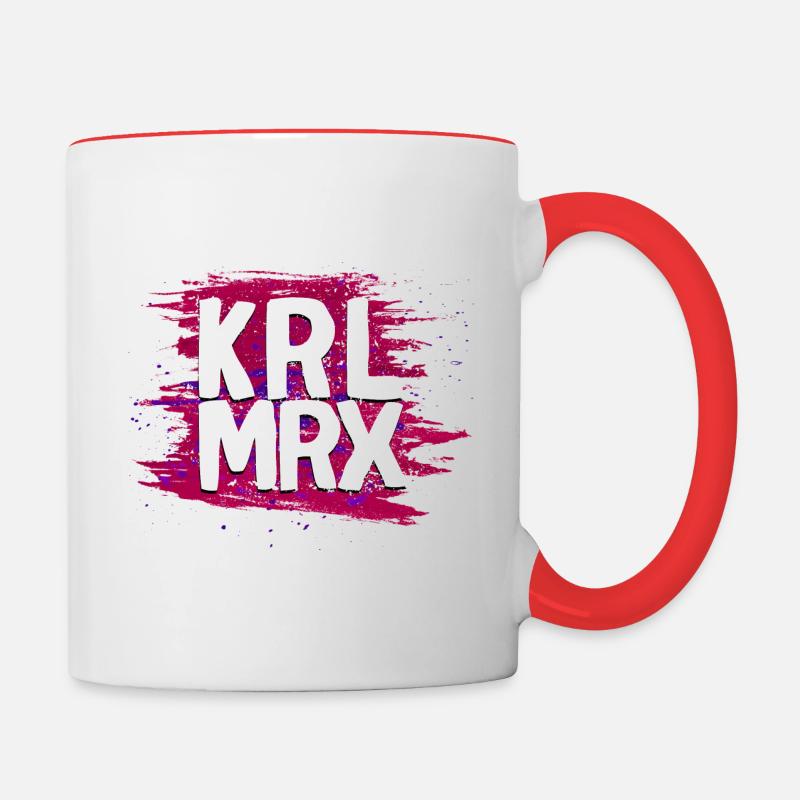 KRXL MRX - Karl Marx - Mug contrasté - blanc/rouge