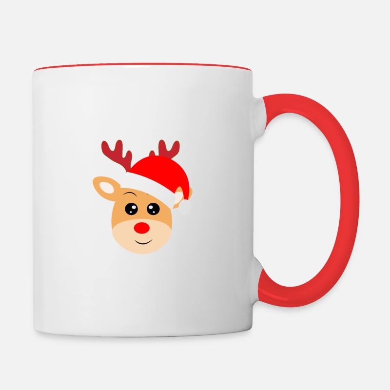 Rudolf - Contrasting Mug - white/red
