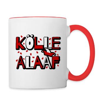 Kölle Alaaf - Köln Kölle Karneval Fastelovend rot - Tasse zweifarbig - Weiß/Rot - Rechts