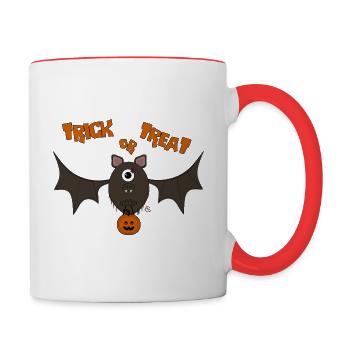 Trick or Treat - Tasse zweifarbig - Weiß/Rot - Rechts