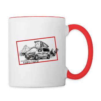 Wilderness Explorer Campster Van - Tasse zweifarbig - Weiß/Rot - Rechts