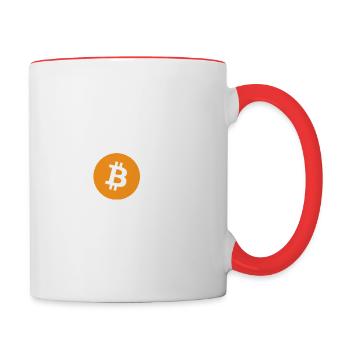 Bitcoin Satoshi Nakamoto Ethereum Krypto - Tasse zweifarbig - Weiß/Rot - Rechts