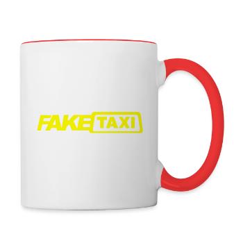 Fake Taxi Driver - Tasse zweifarbig - Weiß/Rot - Rechts