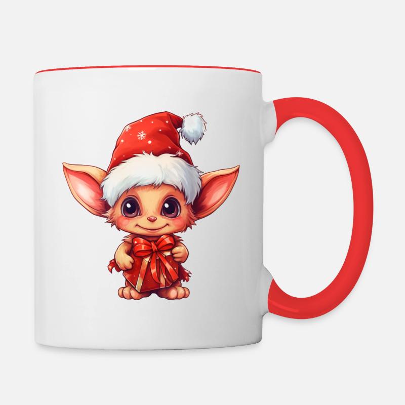 Diablotin mignon - Mug contrasté - blanc/rouge