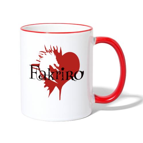 Fakriro-Logo mit Herz - Tasse zweifarbig