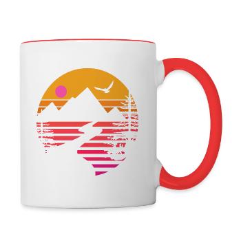 Berge River - Contrasting Mug - white/red - Right