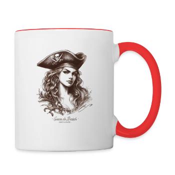 Miss Christina - Saint-Lunaire - Coeur de Breizh - Mug contrasté - blanc/rouge - Droite