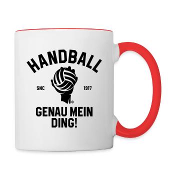HANDBALL GENAU MEIN DING - Tasse zweifarbig - Weiß/Rot - Rechts