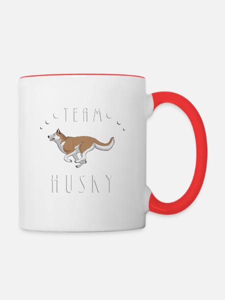 Team Husky - Red and White - Tasse zweifarbig - Weiß/Rot
