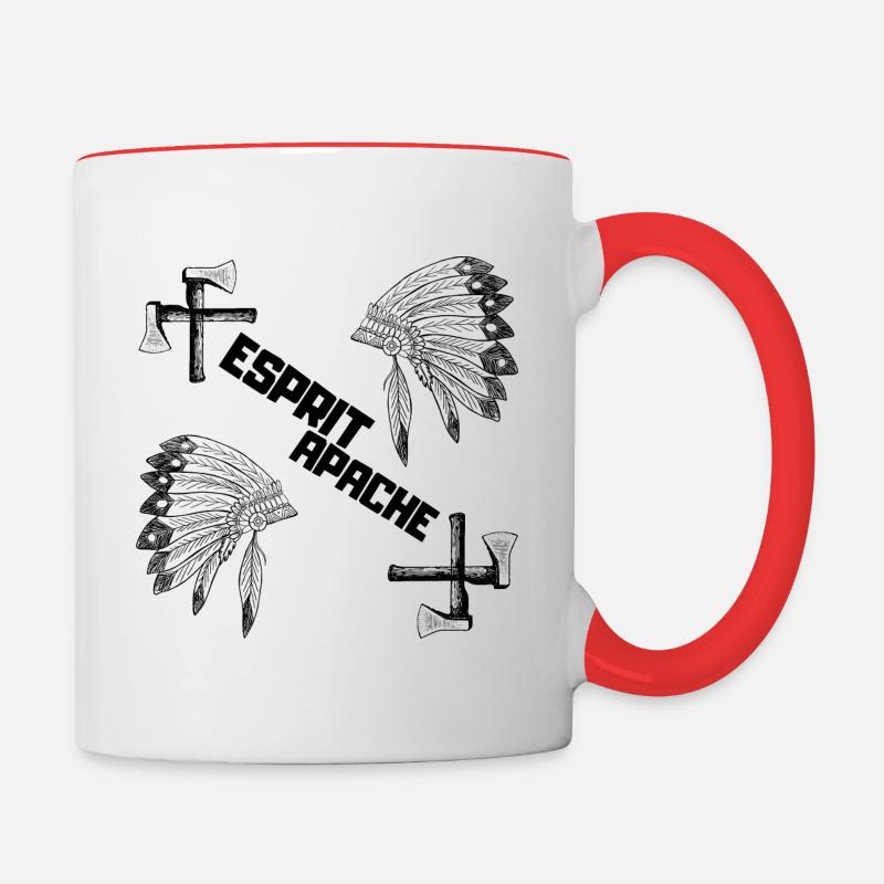 APACHE - Mug contrasté - blanc/rouge