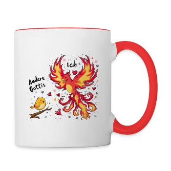 Gotti Geschenk - Tasse zweifarbig - Weiß/Rot - Rechts