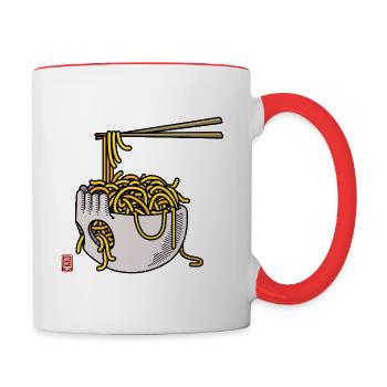 Noodles - Contrasting Mug - white/red - Right