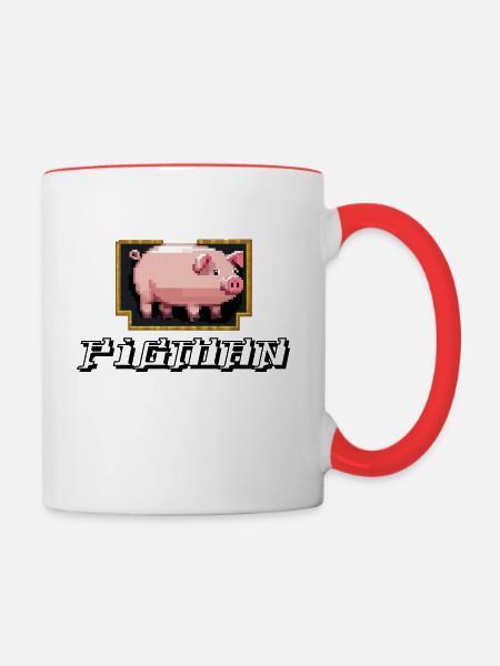 PigMan - Tasse zweifarbig - Weiß/Rot