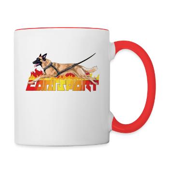 canisport malinois - Mug contrasté - blanc/rouge - Droite