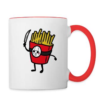 Fries Killer - Tasse zweifarbig - Weiß/Rot - Rechts
