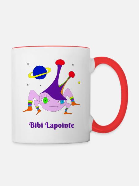 Bibi Lapointe - Mug contrasté - blanc/rouge
