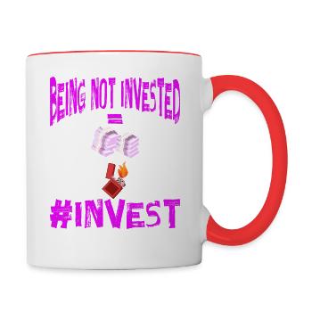 Argent Motivation Profit Profit Performance Rendement - Mug contrasté - blanc/rouge - Droite