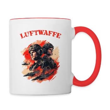 Himmelsherren - Elite der Lüfte - Tasse zweifarbig - Weiß/Rot - Rechts