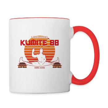 I survived Kumite 88 | Hong Kong Martial Arts - Contrasting Mug - white/red - Right