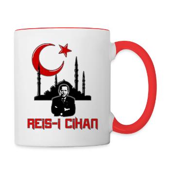 Recep Tayyip Erdogan Reis-i Cihan Osmanli - Tasse zweifarbig - Weiß/Rot - Rechts