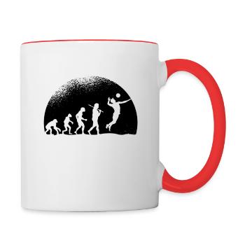 Evolution Volleyball - Tasse zweifarbig - Weiß/Rot - Rechts