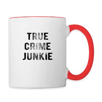 TRUE CRIME: True Crime Junkie - Contrasting Mug - white/red - Right