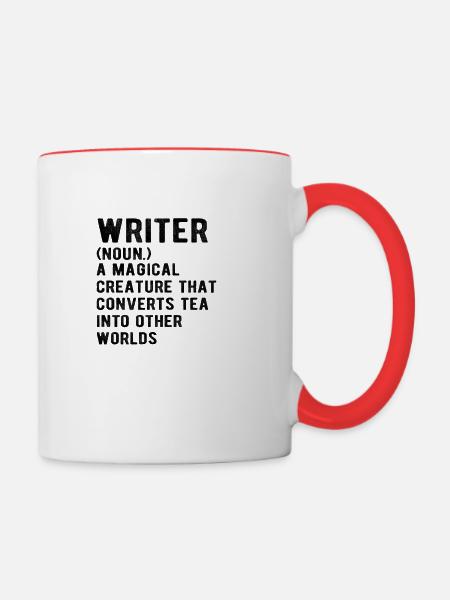 WRITING / AUTHOR: Writer Definition - Tasse zweifarbig - Weiß/Rot