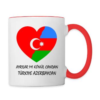 Azerbaijan Turkey - Contrasting Mug - white/red - Right